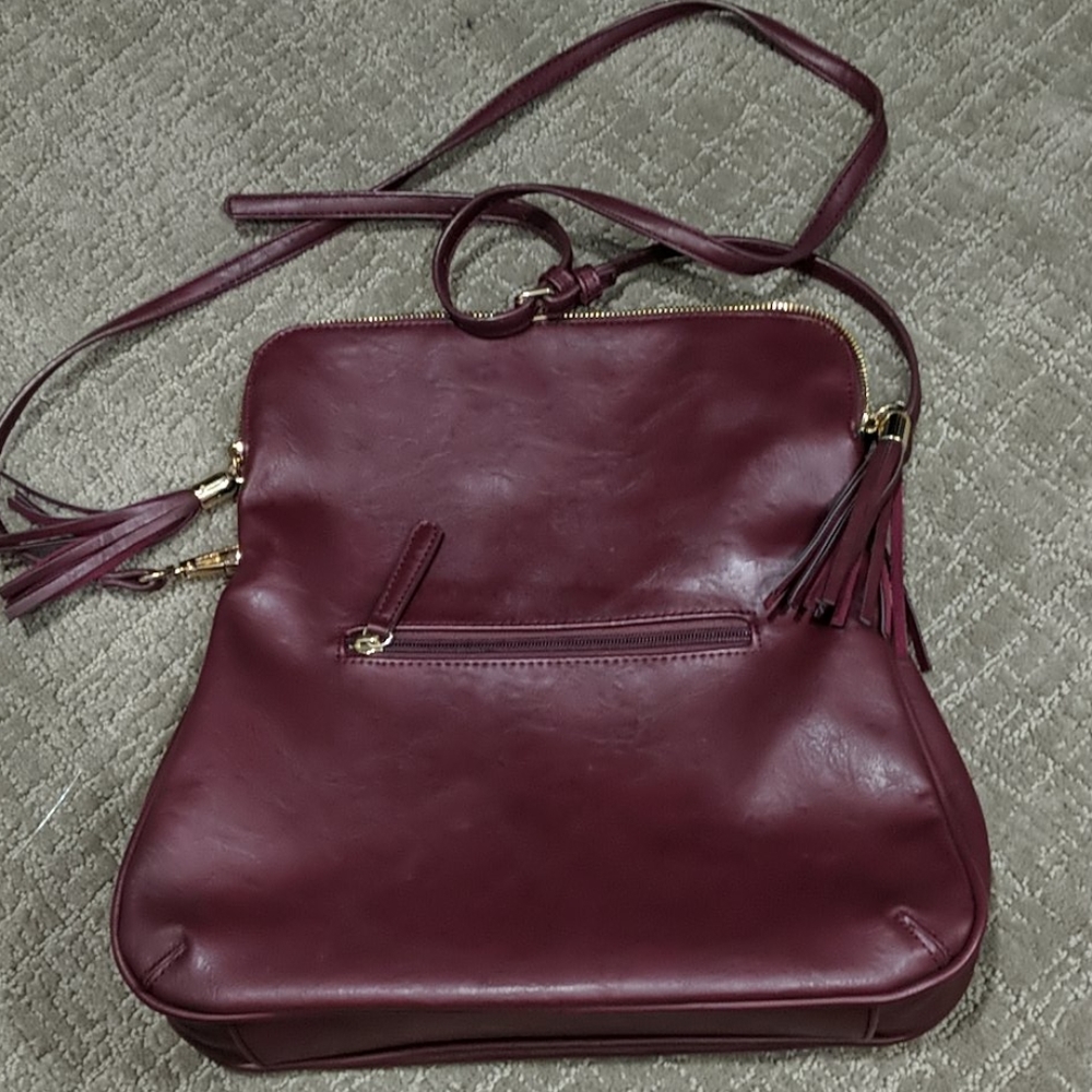 BP Foldover faux leather bag